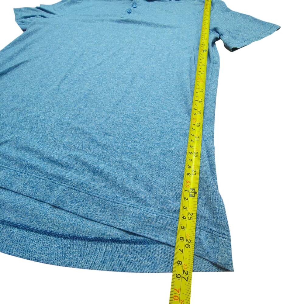 Lululemon Mens Short Sleeve Polo Shirt Size Large Light Heather Blue Casual Golf - Picture 3 of 5